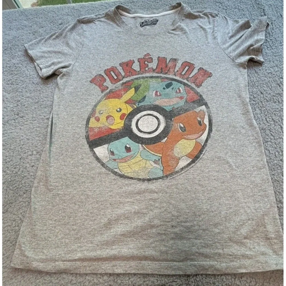 Old Navy Collectabilitees‎ Boys T- Shirt Size XL/TG Gray Pokemon Tee
